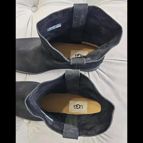 UGG 1130527 Alida Black Suede Short Unlined Pull On Booties Womens Shoes 8 - Picture 8 of 15